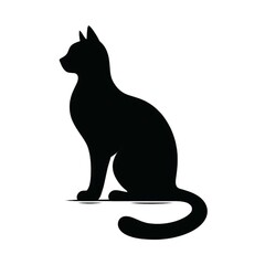Cat silhouette vector design in a white background 