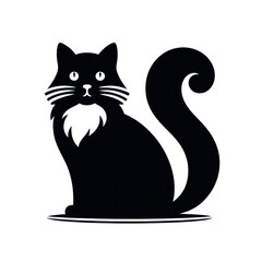 Cat silhouette vector design in a white background 