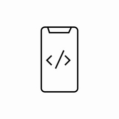 phone programming icon sign vector