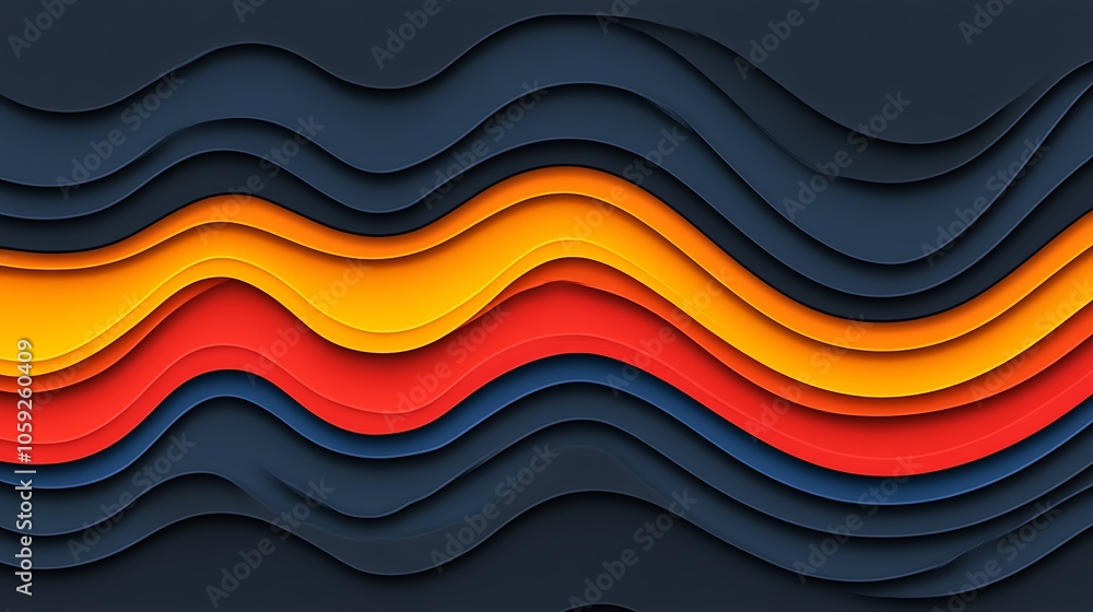 Poster Abstract Background with Wavy Lines Subtle Blur Background with Space for Custom Text