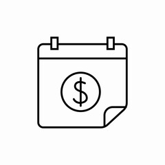 salary day calendar icon sign vector