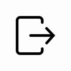 sign out icon sign vector