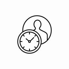 user time clock icon sign vector