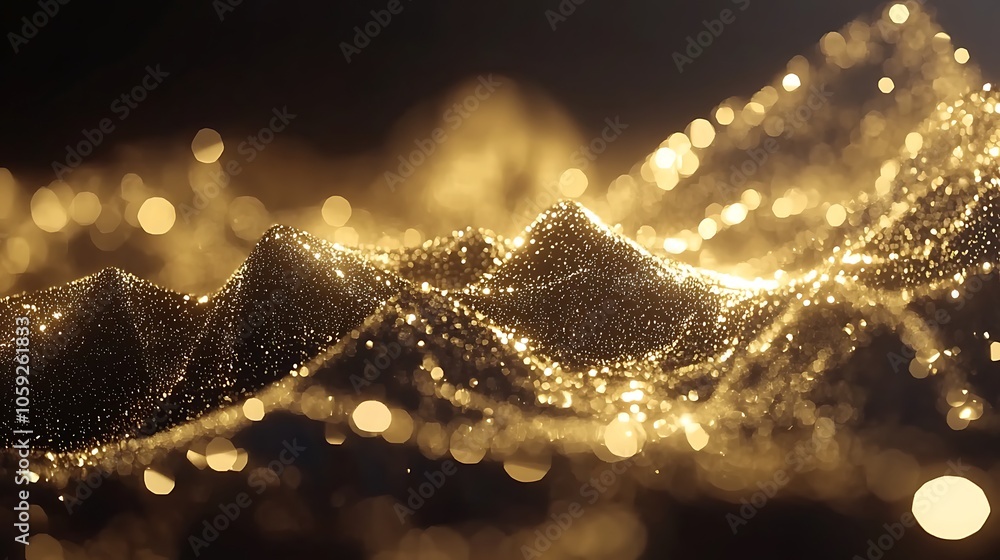 Poster abstract gold glitter background blank background with copy space for design projects