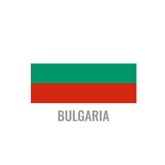Bulgaria flag icon. The country sign. Rectangle shape. Isolated on a white background. Vector image.