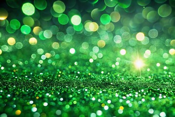 Obraz premium Bright Green Glitter Texture Background for Vibrant Designs, Festive Occasions, and Creative Projects - High Depth of Field for Stunning Visual Appeal