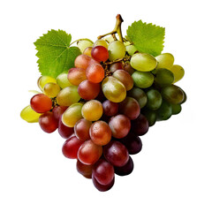 Obraz premium Grape, generative ai, üretken yapay zeka, isolated on white transparent background, png element