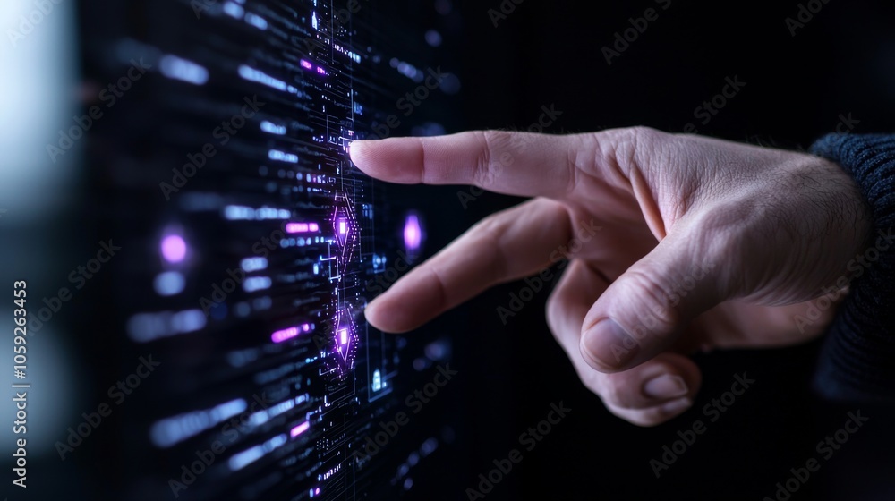 Poster interactive digital panel with real-time visuals
