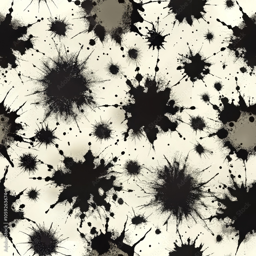 Aufkleber abstract ink splatter pattern on light background for modern design