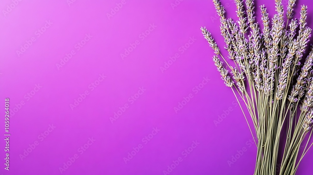 Poster purple lavender on purple background subtle blur background with space for custom text
