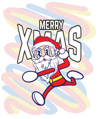 doodle pop art christmas background vector design