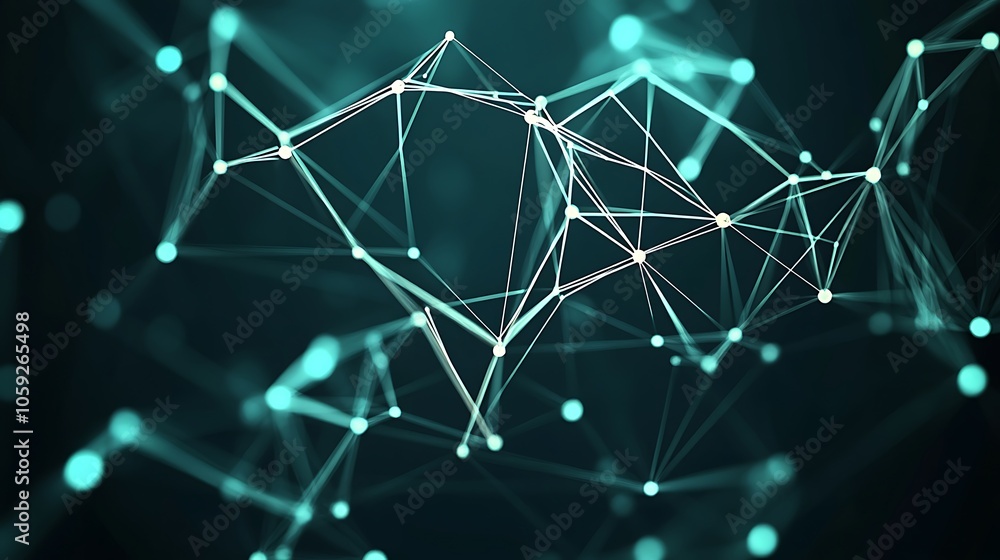 Poster abstract network connection smooth blue background with copy space for advertisements