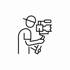 cameraman video icon sign vector