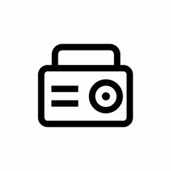 radio old icon sign vector
