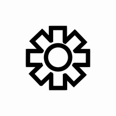 settings gear icon sign vector
