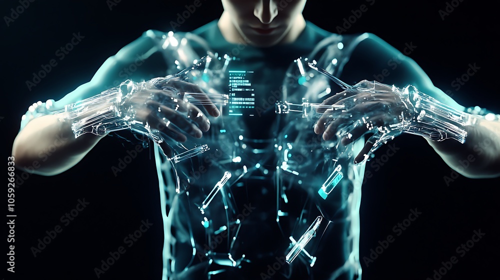 Poster human-computer hybrid interface conceptual image