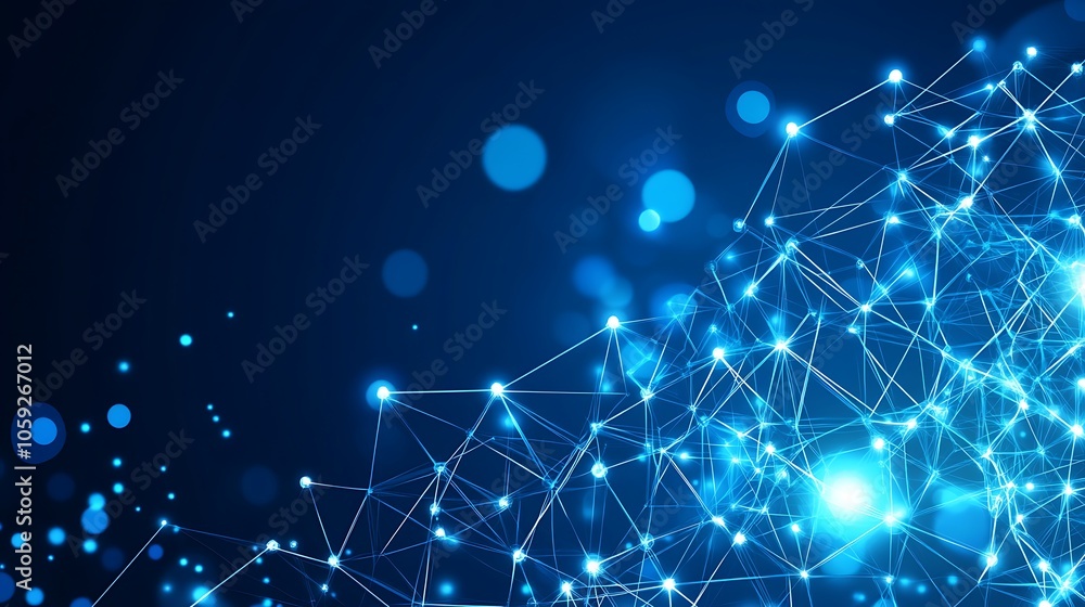 Poster abstract network connections simple neutral background with free space for design