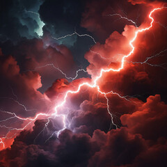 lightning in the sky