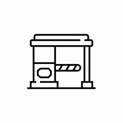 gate barrier icon sign vector