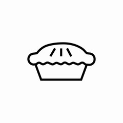pie bake icon sign vector