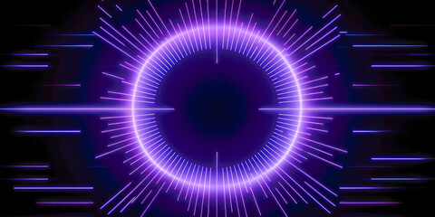 A radiant circle emanates dynamic linear rays on a digital canvas, illustrating a powerful and energetic visual effect.