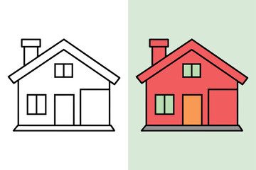 Set of house vector illustration.