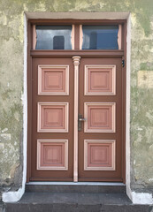 Entrance door of a house built at the beginning of the 20th century, Europe