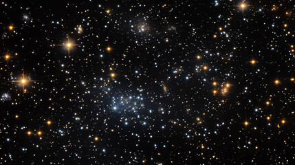 Fototapeta premium The dark night sky filled with twinkling stars across the vast galaxy.