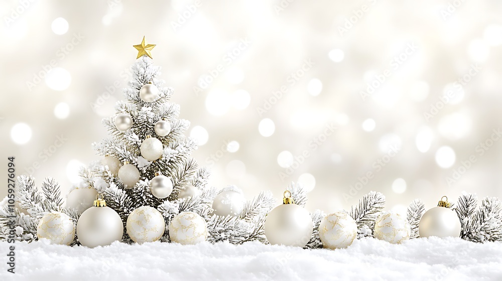 Poster white christmas tree background plain textured background for web design and copy