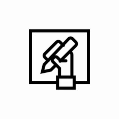 draw pencil icon sign vector