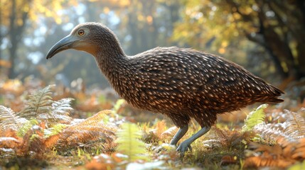 Obraz premium Kakapo Bird in a Forest Setting