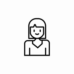 female girl icon sign vector