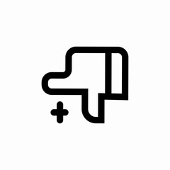 finger point icon sign vector