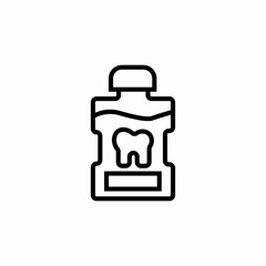 mouthwash liquid icon sign vector