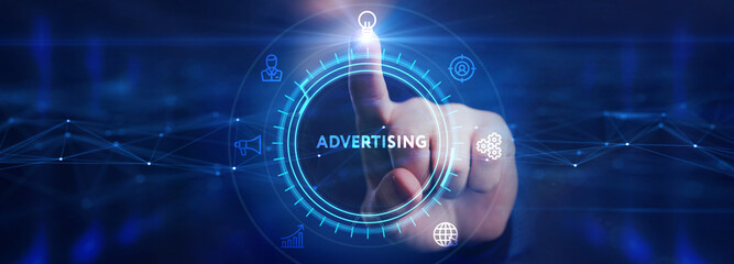 Advertising Marketing Plan Branding Business Technology concept.