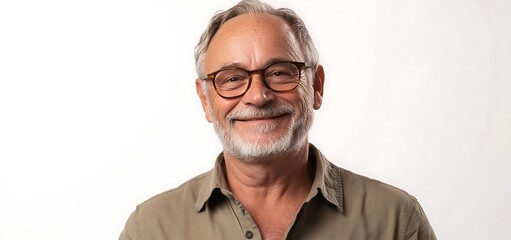 Old man posing indoors medium shot