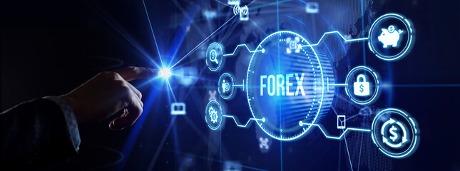 Online trading, Forex, Investment and financial market concept.