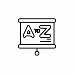 alphabet learn board icon sign vector
