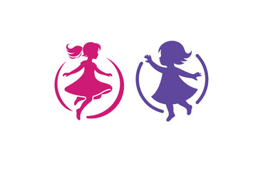 Child silhouette vector illustration art