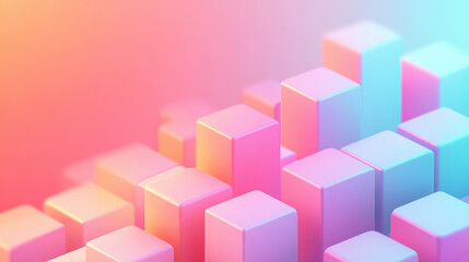 Fototapeta premium Colorful abstract cubes with a modern design create a vibrant and dynamic background for various creative projects.
