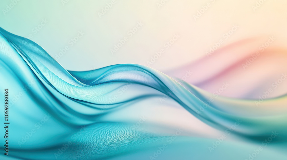 Poster elegant waves of soft colors create a tranquil and serene background, perfect for modern designs and