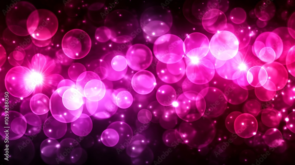 Poster pink bokeh background for design minimalist white background with space for text