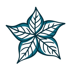 Obraz premium Stylized illustration of a decorative leaf for nature and eco-friendly themes