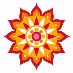 abstract sun vector illustration and traditional mandalas