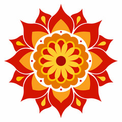abstract flower vector and traditional mandalas