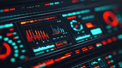 Obraz premium Digital Agile dashboard showing task progress, Agile metrics, clear task visualization