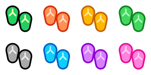 Editable flip-flop vector icon. Part of a big icon set family. Perfect for web and app interfaces, presentations, infographics, etc