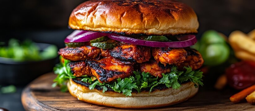 A delicious fusion of tandoori chicken and classic sandwich flavors.
