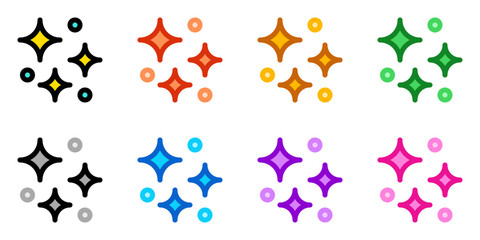 Editable sparkle and bubble vector icon. Part of a big icon set family. Perfect for web and app interfaces, presentations, infographics, etc