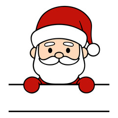 Santa Claus. Christmas cartoon character. Winter holiday.